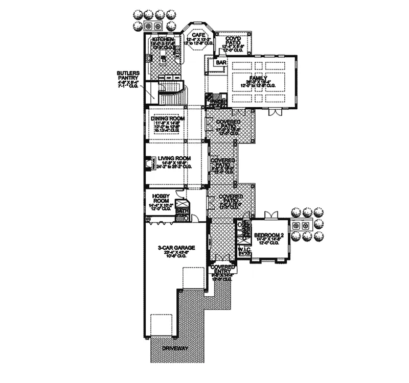 Sunbelt House Plan First Floor - Cain Hills Luxury Home 106S-0063 - Search House Plans and More