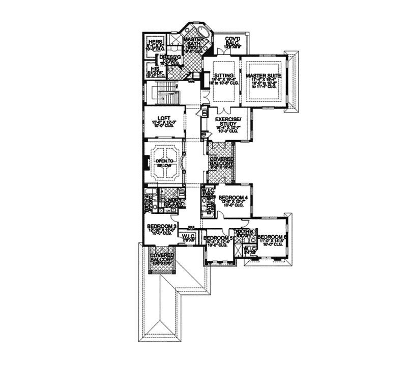 Florida House Plan Second Floor - Cain Hills Luxury Home 106S-0063 - Search House Plans and More