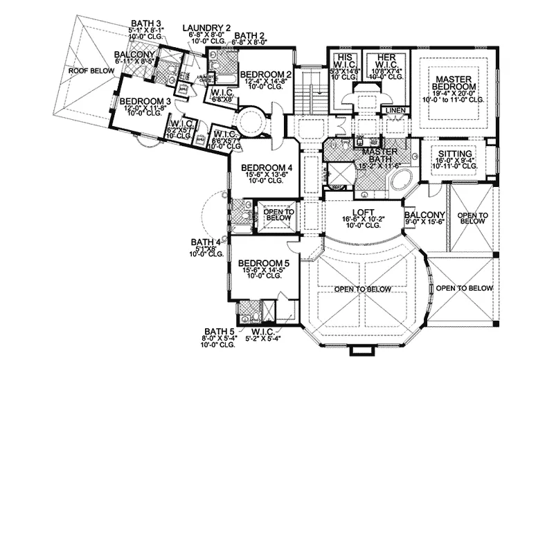 Luxury House Plan Second Floor - Picayne Point Waterfront Home 106S-0067 - Shop House Plans and More