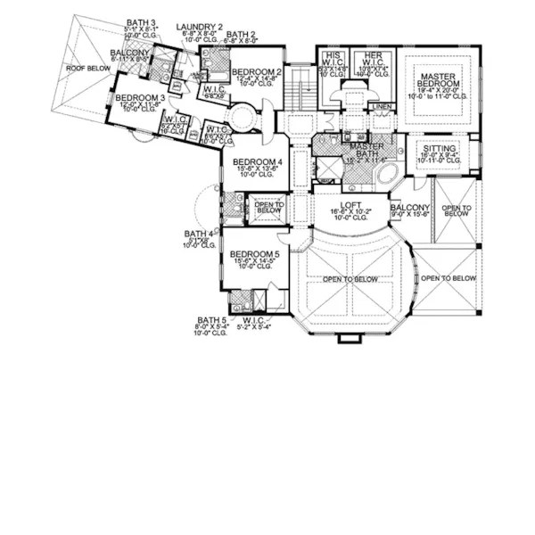 Florida House Plan Second Floor - Picayne Point Waterfront Home 106S-0067 - Shop House Plans and More