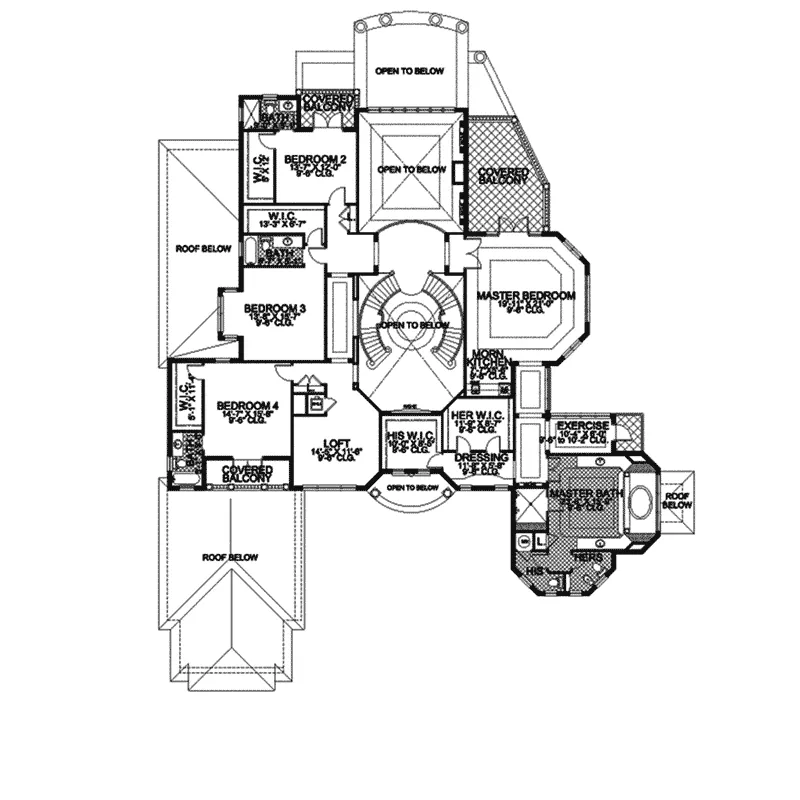 Spanish House Plan Second Floor - Palmbay Luxury Spanish Home 106S-0071 - Shop House Plans and More