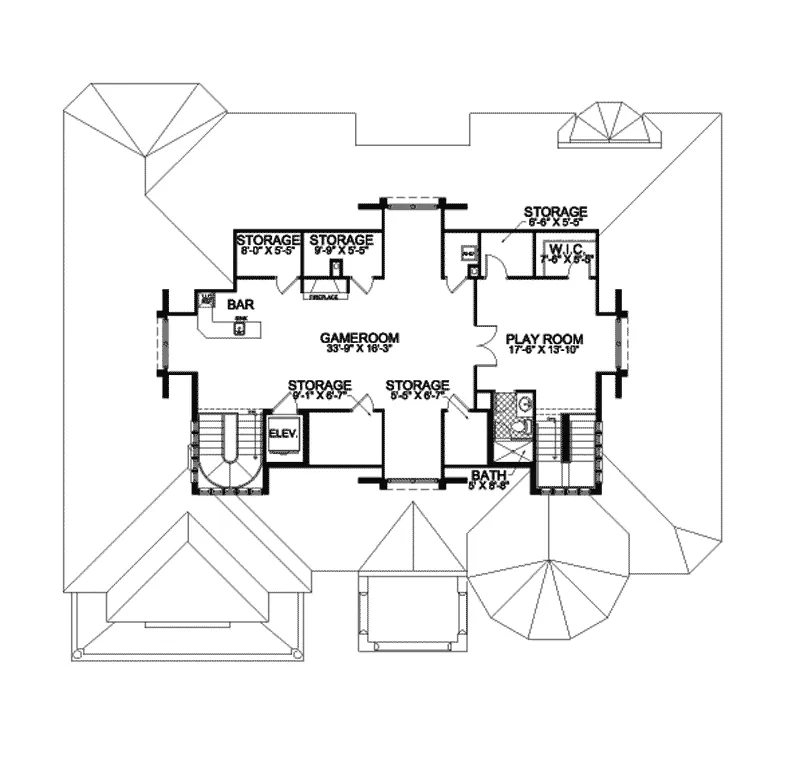 Southwestern House Plan Third Floor - Alta Vista Spanish Home 106S-0073 - Search House Plans and More