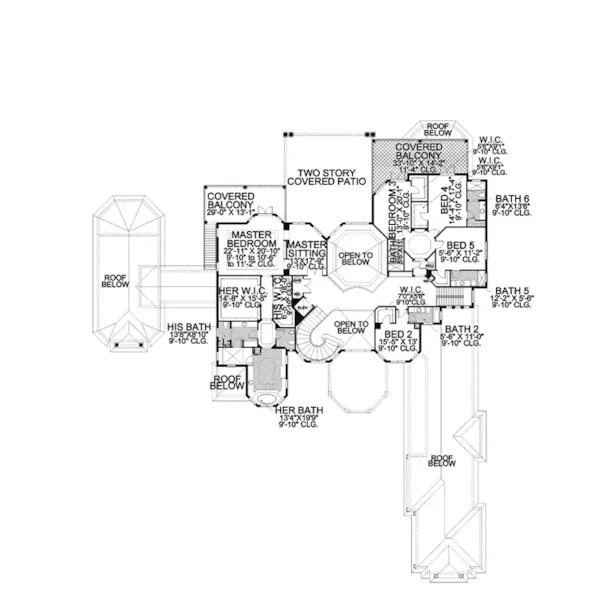 Adobe House Plans & Southwestern Home Design Second Floor - De Leon Springs Spanish Home 106S-0074 - Search House Plans and More