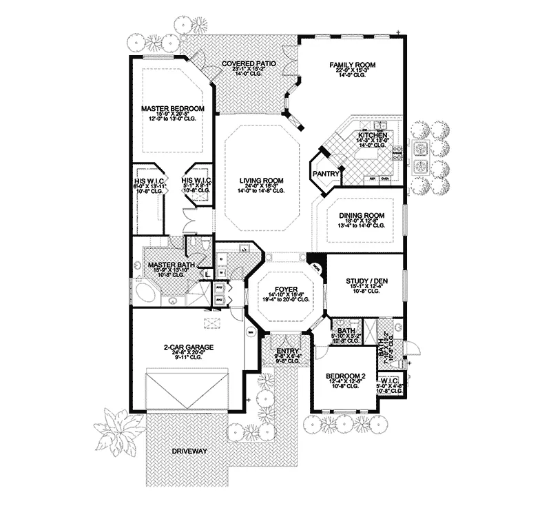 Florida House Plan First Floor - Castillo Mediterranean Home 106S-0075 - Search House Plans and More