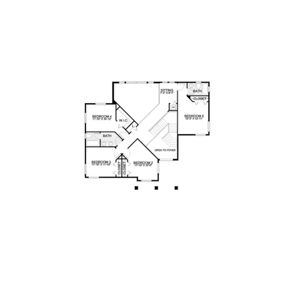 Spanish House Plan Second Floor - Louisa Manor Floridian Home 106S-0082 - Shop House Plans and More