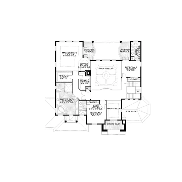 Florida House Plan Second Floor - Mariposa Manor Luxury Home 106S-0086 - Shop House Plans and More