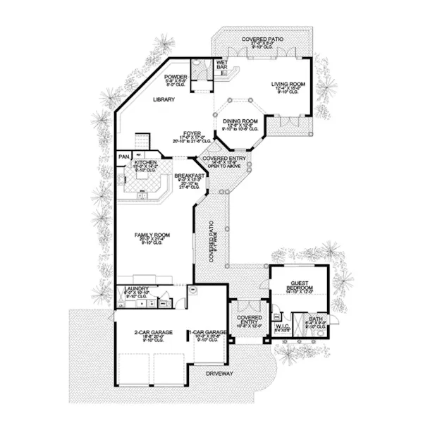 Mediterranean House Plan First Floor - Martinez Lake Luxury Home 106S-0087 - Shop House Plans and More