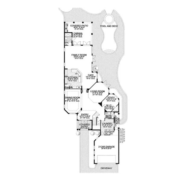 Mediterranean House Plan First Floor - Gila Point Luxury Home 106S-0088 - Search House Plans and More