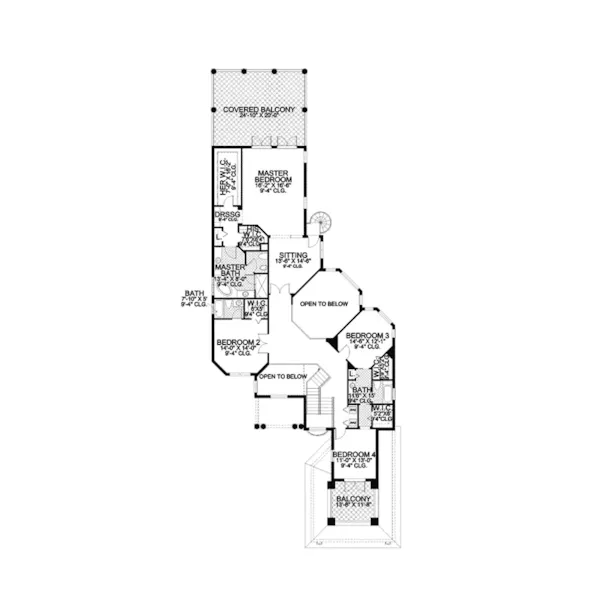 Mediterranean House Plan Second Floor - Gila Point Luxury Home 106S-0088 - Search House Plans and More