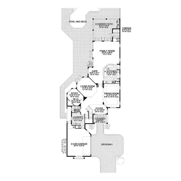 Luxury House Plan First Floor - Oro Valley Luxury Home 106S-0089 - Shop House Plans and More