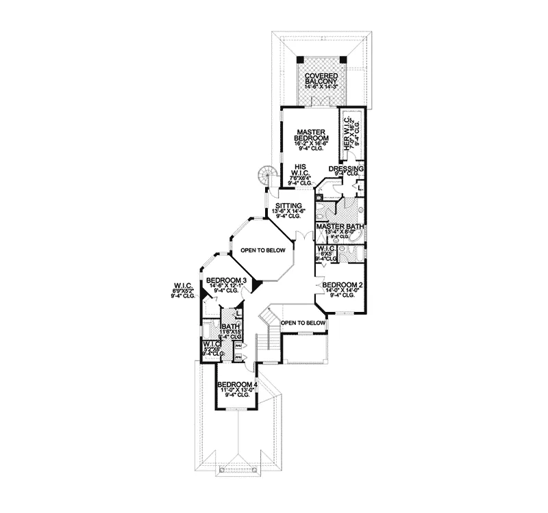 Florida House Plan Second Floor - Oro Valley Luxury Home 106S-0089 - Shop House Plans and More