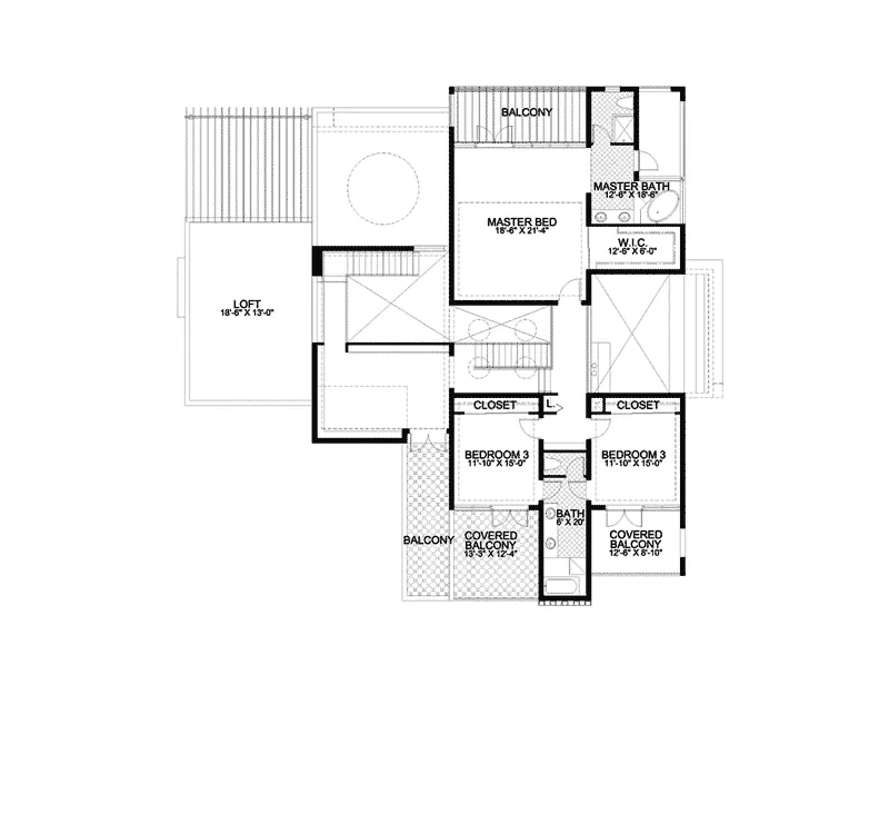 Sunbelt House Plan Second Floor - Bisbee Hill Luxury Home 106S-0090 - Search House Plans and More