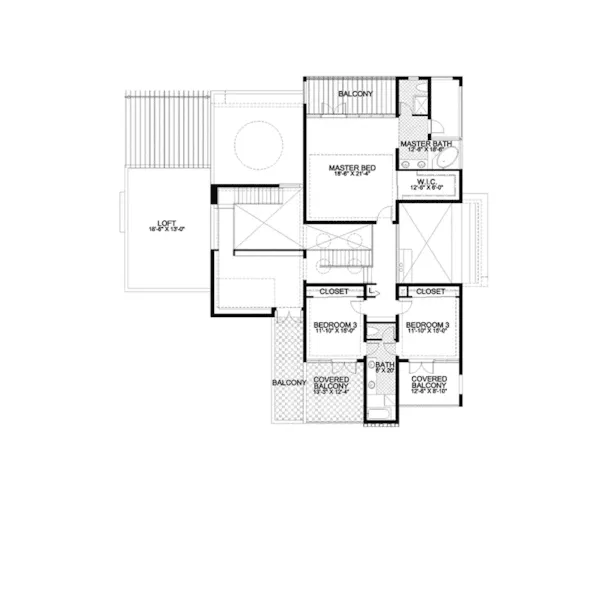 Modern House Plan Second Floor - Bisbee Hill Luxury Home 106S-0090 - Search House Plans and More