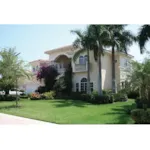 Two-Story Stucco Luxury Home With Spanish Wrought-Iron Balcony