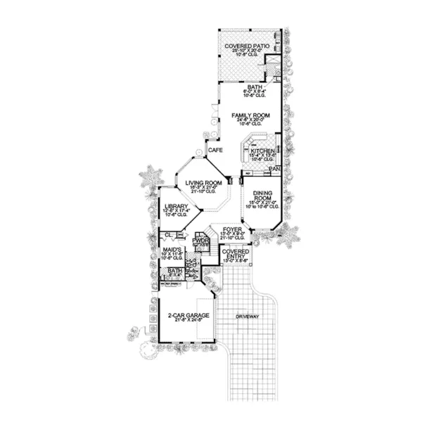 Luxury House Plan First Floor - San Simon Florida Style Home 106S-0096 - Shop House Plans and More