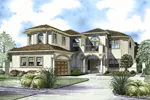 Two-Story Luxury Florida Style Home With Sleek Stucco Exterior