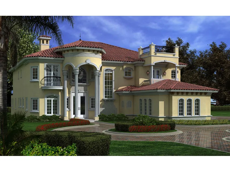 Spanish Floridian Manor Home With Intircate Stucco Details