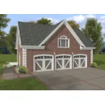 Building Plans Front of House 108D-6001