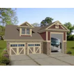 Building Plans Front of House 108D-7510