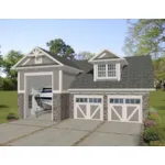 Building Plans Front of House 108D-7511