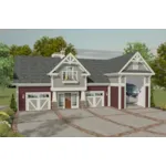 Building Plans Front of House 108D-7514