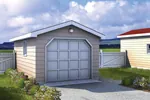 Building Plans Front of Home - Bethea 1-Car Garage 109D-6007 | House Plans and More