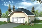 Building Plans Front of Home - Birdena Two-Car Garage  109D-6009 | House Plans and More