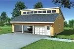 Building Plans Front of Home - Belmont Hill Clerestory Garage 109D-6011 | House Plans and More