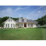 Large Front Porch With Columns Enhances Façade