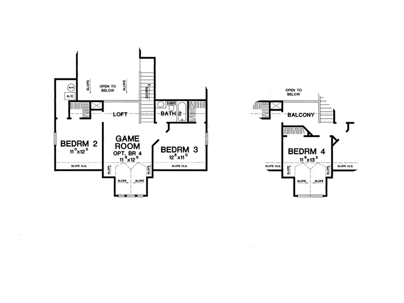 Cabin & Cottage House Plan Second Floor - Belhaven Arts And Crafts Home 111D-0005 - Search House Plans and More