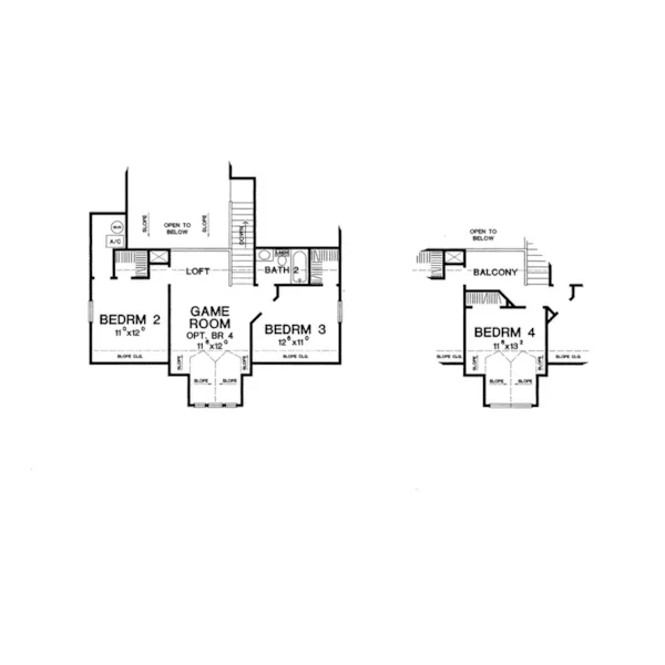 Traditional House Plan Second Floor - Belhaven Arts And Crafts Home 111D-0005 - Search House Plans and More