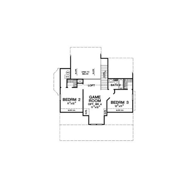 Country House Plan Second Floor - Claxton Neoclassical Home 111D-0006 - Search House Plans and More