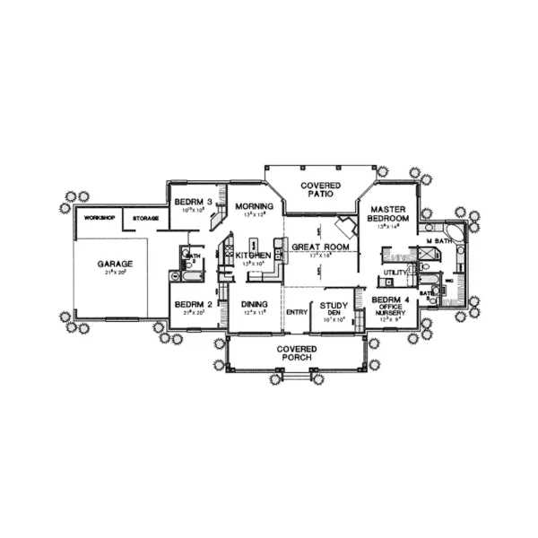 Country House Plan First Floor - Hobart Point Cape Cod Home 111D-0008 - Search House Plans and More