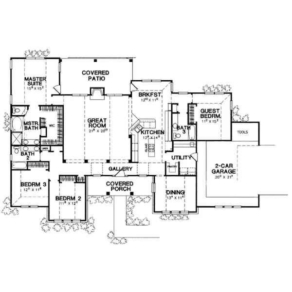 Tudor House Plan First Floor - Nunsley Point Tudor Home 111D-0018 - Shop House Plans and More