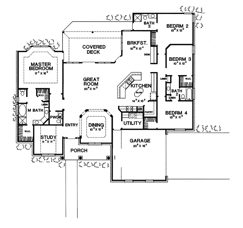 European House Plan First Floor - Somers Manor European Home 111D-0019 - Shop House Plans and More
