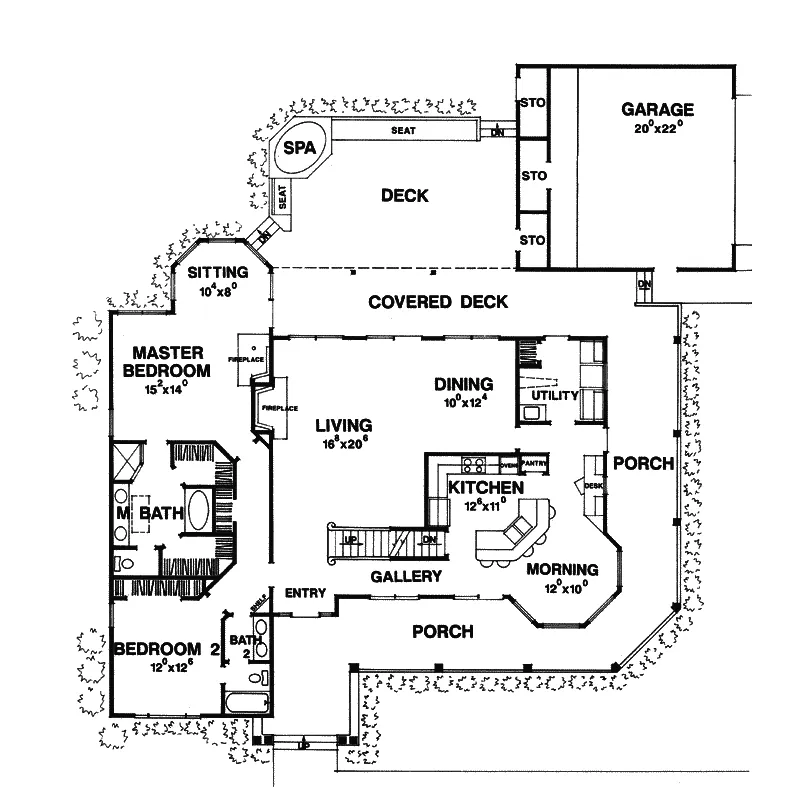 Country House Plan First Floor - Leameadows Country French Home 111D-0020 - Shop House Plans and More