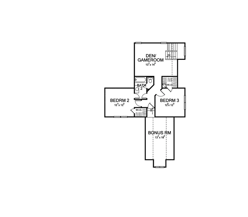 Traditional House Plan Second Floor - Burtonwood Traditional Home 111D-0022 - Search House Plans and More