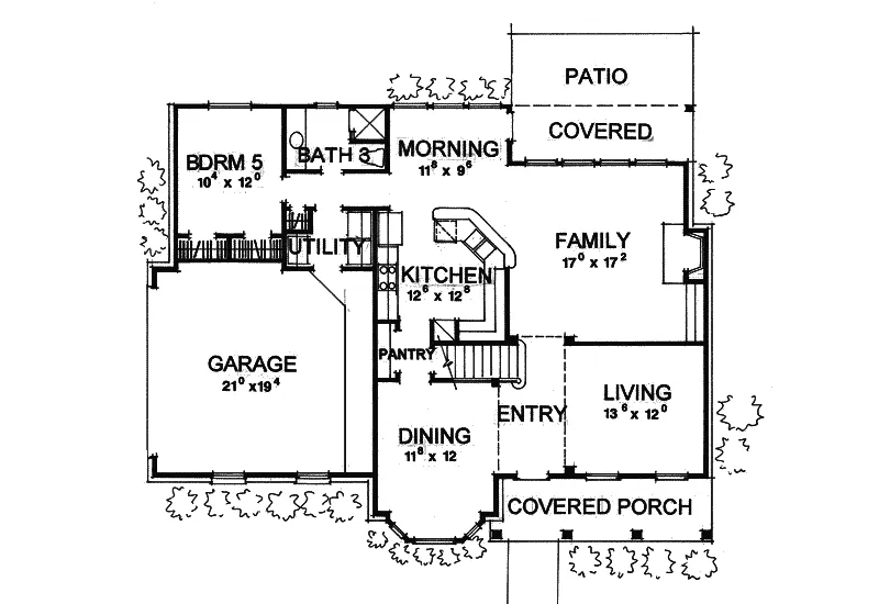 Country House Plan First Floor - Park Hampton Plantation Home 111D-0026 - Shop House Plans and More