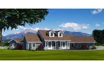 Rustic Country House With Covered Front Porch And Two Dormers 