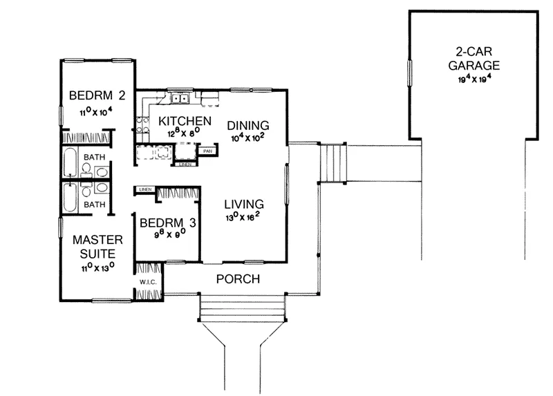 First Floor - Cathy Creek Country Home 111D-0032 - Search House Plans and More