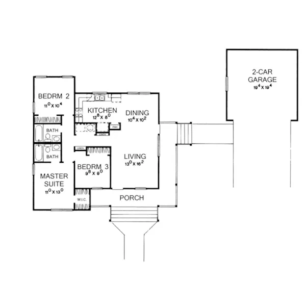 First Floor - Cathy Creek Country Home 111D-0032 - Search House Plans and More