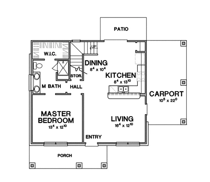 Modern House Plan First Floor - Elin Modern Home 111D-0035 - Search House Plans and More