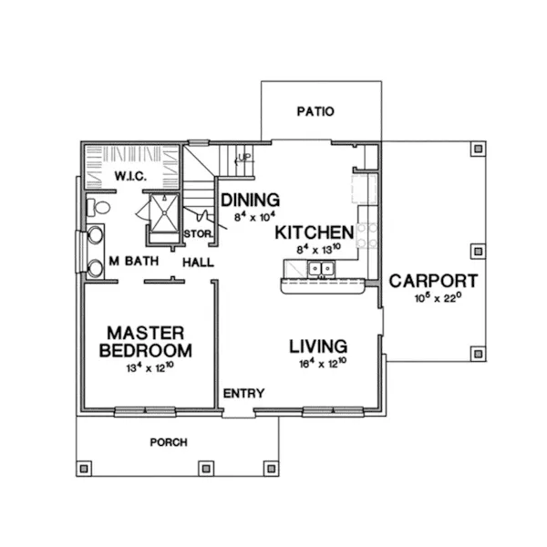 Modern House Plan First Floor - Elin Modern Home 111D-0035 - Search House Plans and More