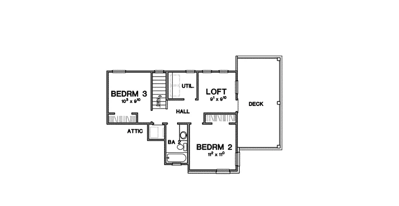 Modern House Plan Second Floor - Elin Modern Home 111D-0035 - Search House Plans and More