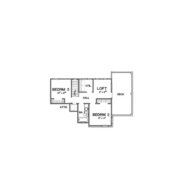 Modern House Plan Second Floor - Elin Modern Home 111D-0035 - Search House Plans and More