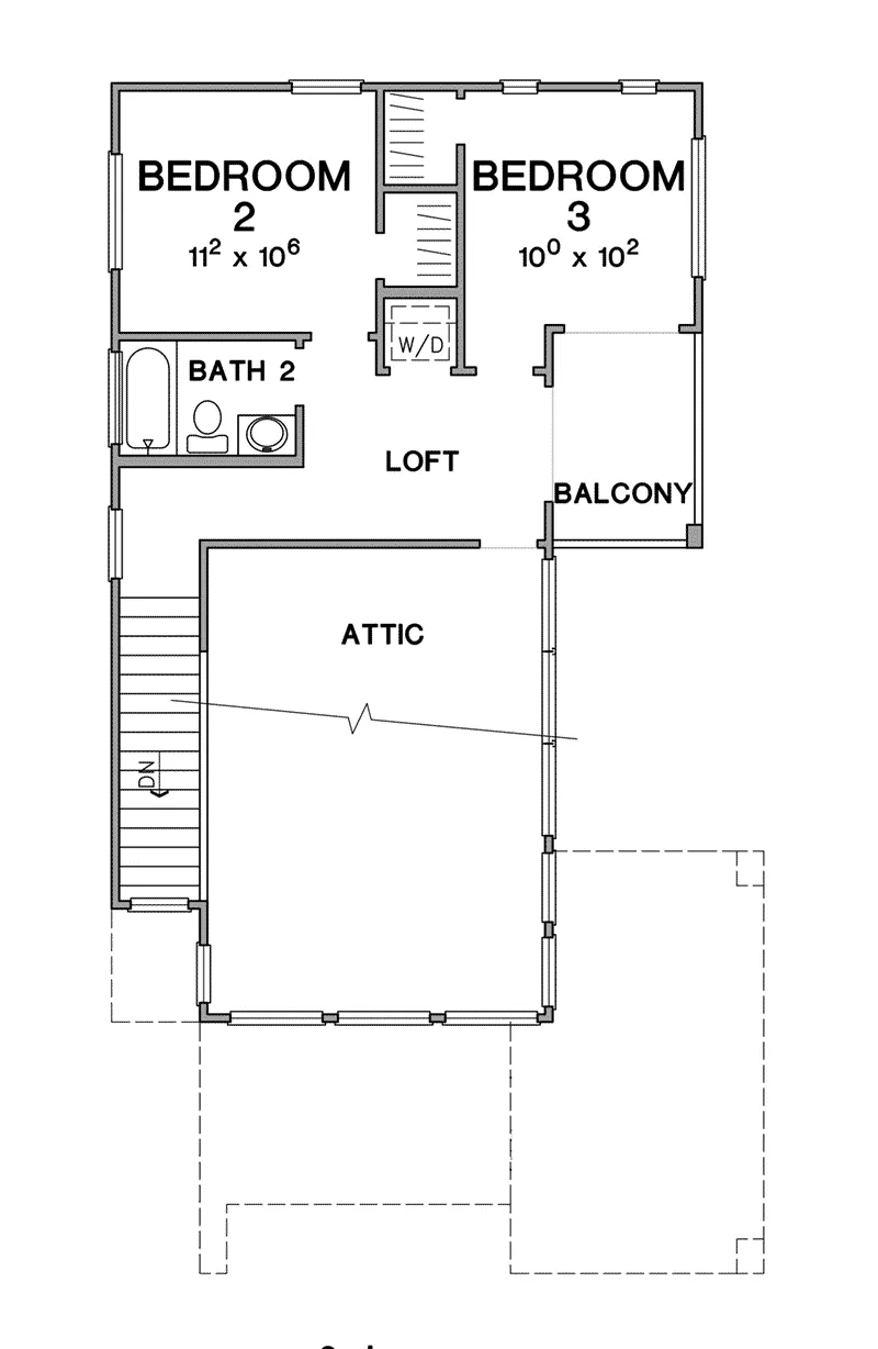 Modern House Plan Second Floor - Gattaca Modern Home 111D-0037 - Search House Plans and More