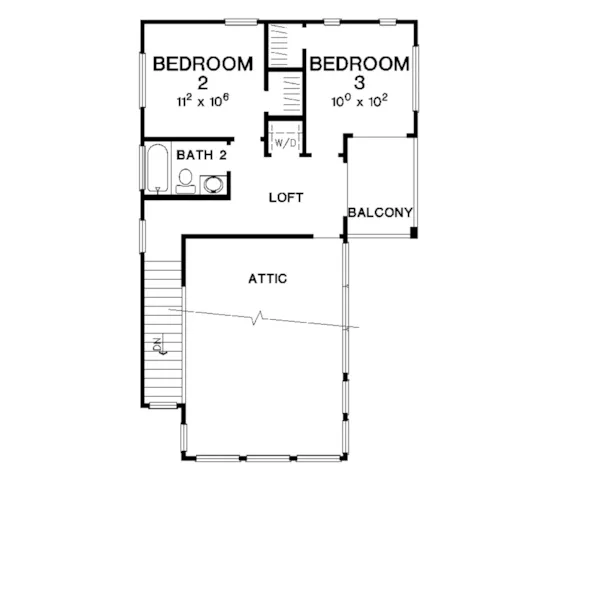 Contemporary House Plan Second Floor - Gattaca Modern Home 111D-0037 - Search House Plans and More