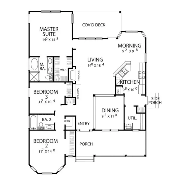 First Floor - Harby Country Home 111D-0038 - Search House Plans and More