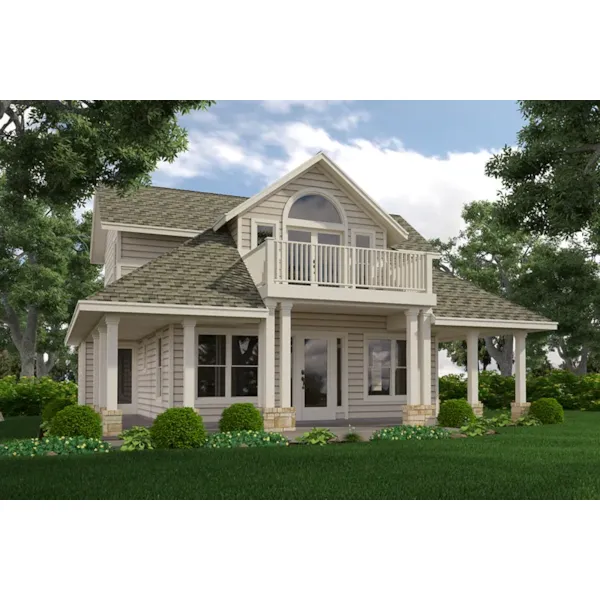 Craftsman House Plan Front of Home - Meyer Oak Country Home 111D-0039 - Shop House Plans and More