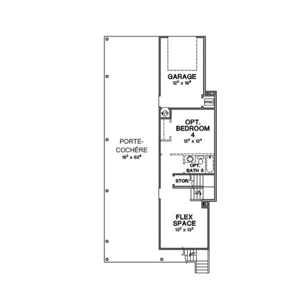 Contemporary House Plan First Floor - Hayn Modern Home 111D-0040 - Search House Plans and More